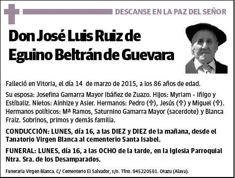 RUIZ DE EGUINO BELTRAN DE GUEVARA,JOSE LUIS