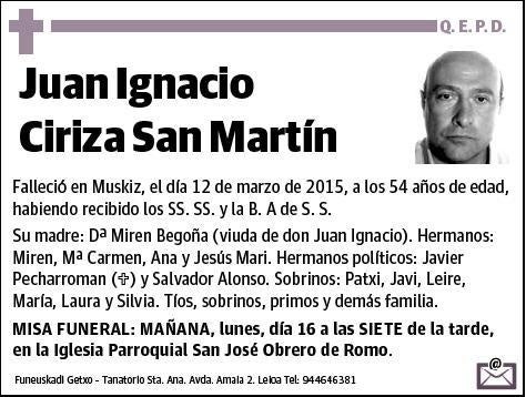 CIRIZA SAN MARTIN,JUAN IGNACIO