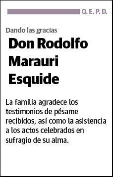 MARAURI ESQUIDE,RODOLFO