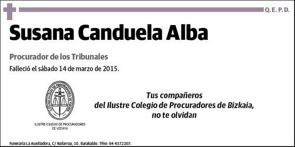 CANDUELA ALBA,SUSANA