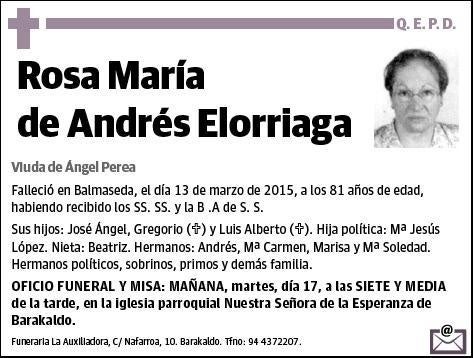 DE ANDRES ELORRIAGA,ROSA MARIA