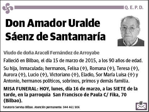 URALDE SAENZ DE SANTAMARIA,AMADOR