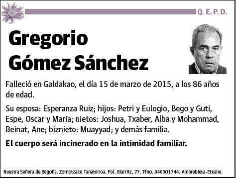 GOMEZ SANCHEZ,GREGORIO