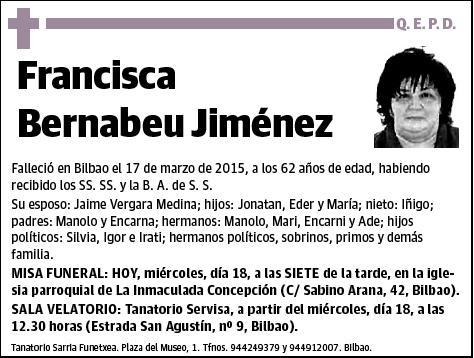 BERNABEU JIMENEZ,FRANCISCA