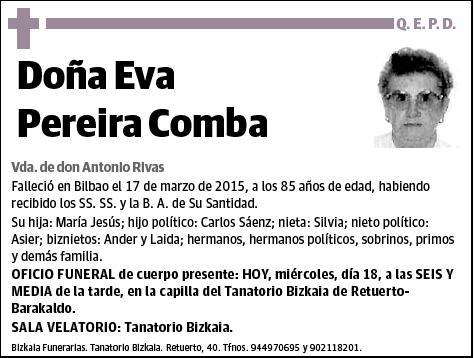 PEREIRA COMBA,EVA