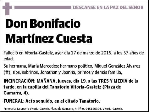 MARTINEZ CUESTA,BONIFACIO