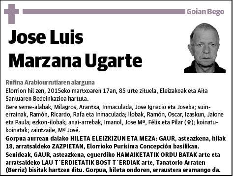 MARZANA UGARTE,JOSE LUIS