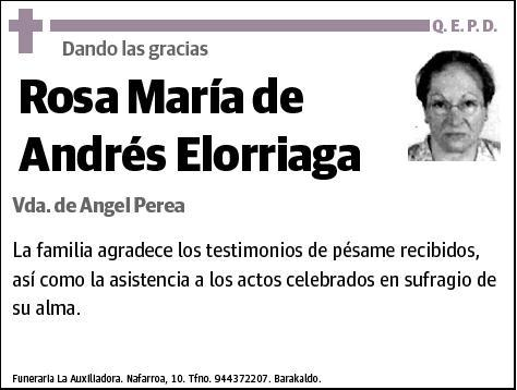 DE ANDRES ELORRIAGA,ROSA MARIA