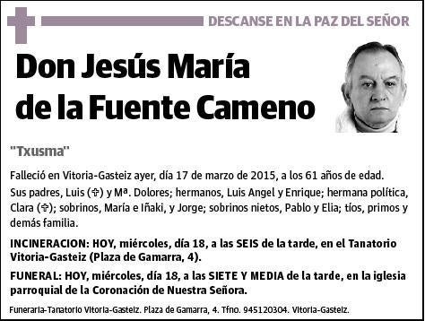 DE LA FUENTE CAMENO,JESUS MARIA