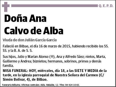 CALVO DE ALBA,ANA