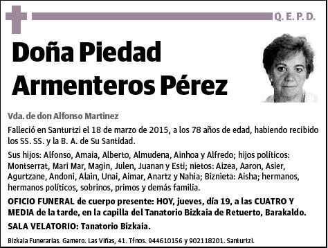 ARMENTEROS PEREZ,PIEDAD