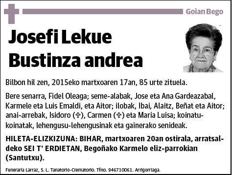 LEKUE BUSTINZA,JOSEFE