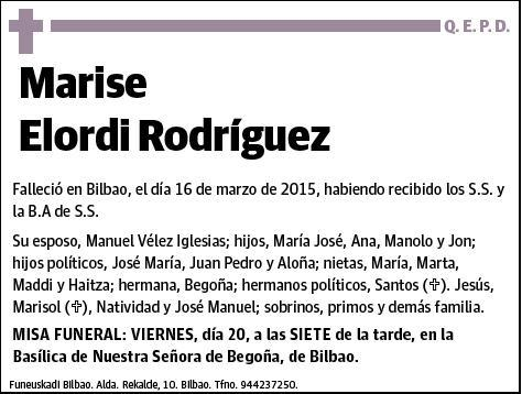 ELORDI RODRIGUEZ,MARISE