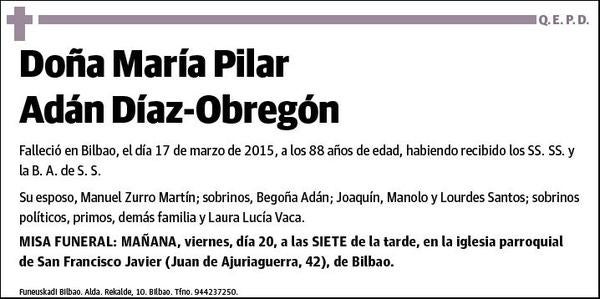 ADAN DIAZ- OBREGON,MARIA PILAR