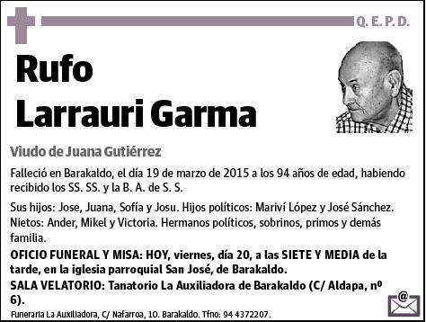 LARRAURI GARMA,RUFO