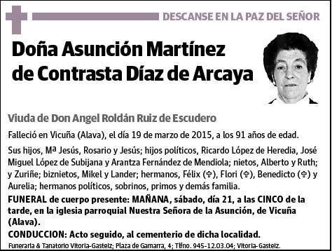 MARTINEZ DE CONTRASTA DIAZ DE ARCAYA,ASUNCION