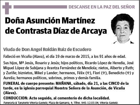 MARTINEZ DE CONTRASTA DIAZ DE ARCAYA,ASUNCION