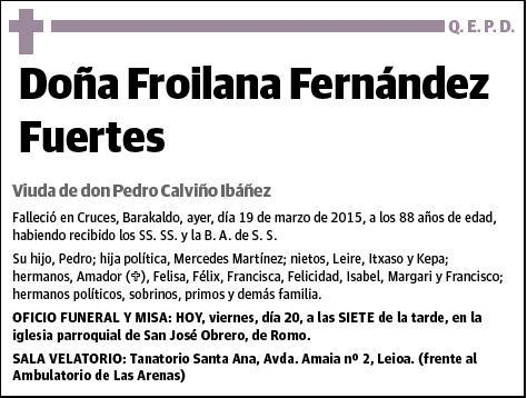 FERNANDEZ FUERTES,FROILANA