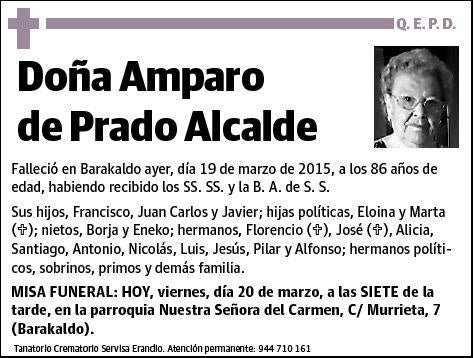 DE PRADO ALCALDE,AMPARO