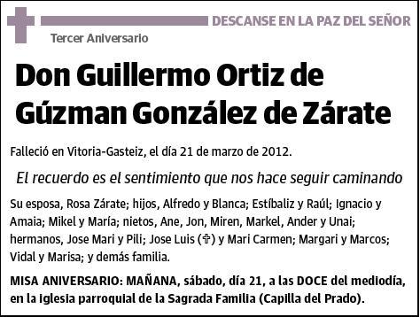 ORTIZ DE GUZMAN GONZALEZ DE ZARATE,GUILLERMO