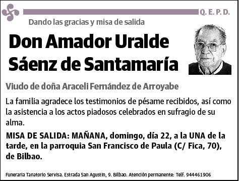 URALDE SAENZ DE SANTAMARIA,AMADOR