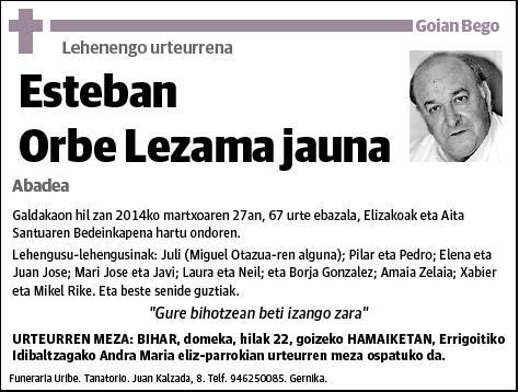 ORBE LEZAMA,ESTEBAN