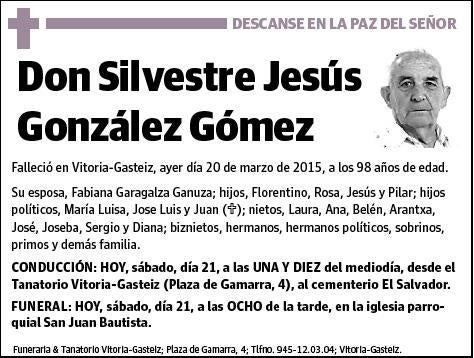 GONZALEZ GOMEZ,SILVESTRE JESUS