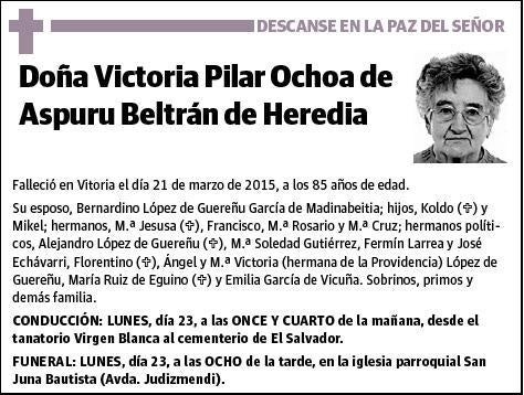 OCHOA DE ASPURU BELTRAN DE HEREDIA,VICTORIA PILAR