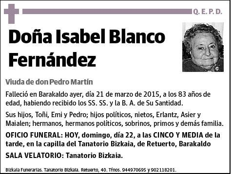 BLANCO FERNANDEZ,ISABEL