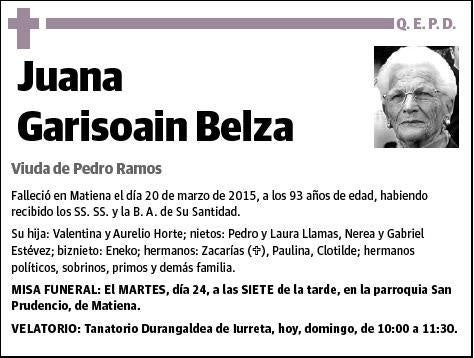 GARISOAIN BELZA,JUANA