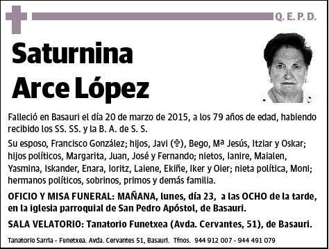 ARCE LOPEZ,SATURNINA