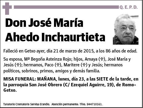 AHEDO INCHAURTIETA,JOSE MARIA