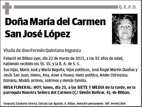 SAN JOSE LOPEZ,MARIA DEL CARMEN