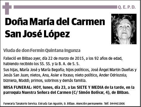 SAN JOSE LOPEZ,MARIA DEL CARMEN