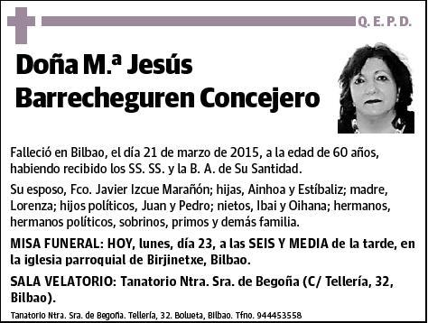 BARRECHEGUREN CONCEJERO,Mª JESUS