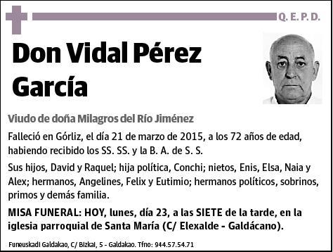 PEREZ GARCIA,VIDAL