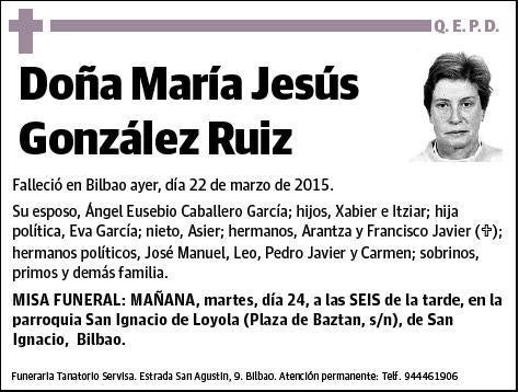 GONZALEZ RUIZ,MARIA JESUS