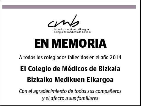 MEDICOS BIZKAIA,COLEGIO