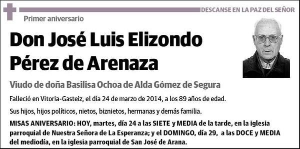 ELIZONDO PEREZ DE ARENAZA,JOSE LUIS