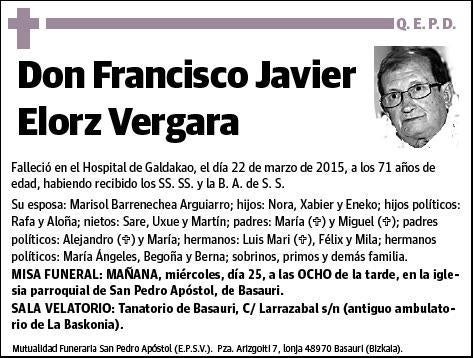 ELORZ VERGARA,FRANCISCO JAVIER