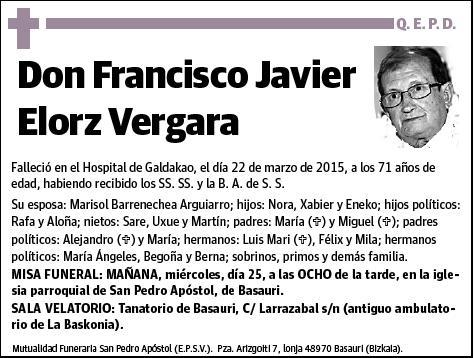 ELORZ VERGARA,FRANCISCO JAVIER