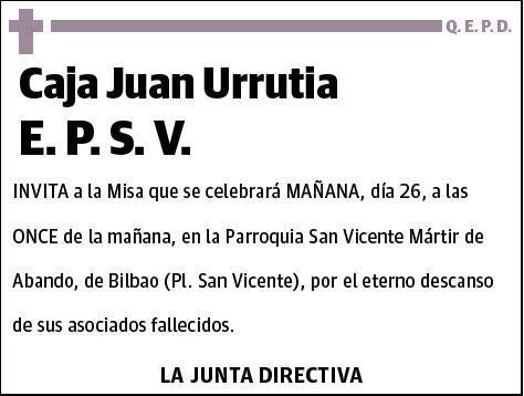 JUAN URRUTIA,CAJA