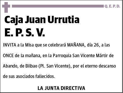 JUAN URRUTIA,CAJA