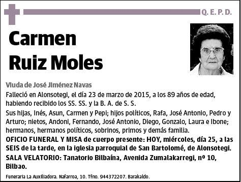 RUIZ MOLES,CARMEN