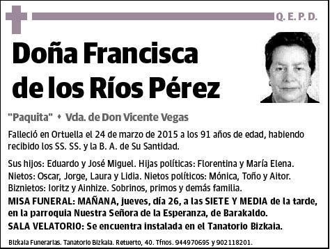 DE LOS RIOS PEREZ,FRANCISCA