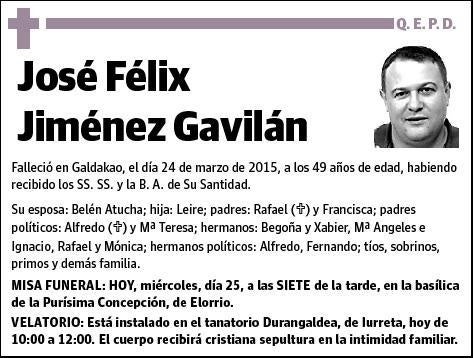 JIMENEZ GAVILAN,JOSE FELIX