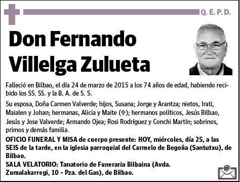 VILLEGA ZULUETA,FERNANDO