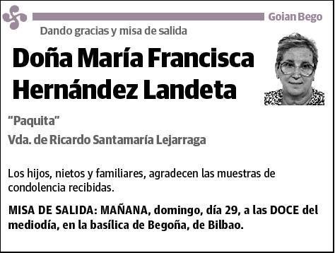 HERNANDEZ LANDETA,FRANCISCA