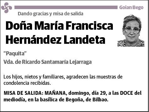 HERNANDEZ LANDETA,FRANCISCA