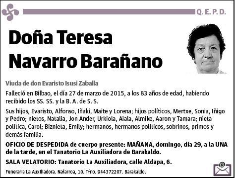 NAVARRO BARAÑANO,TERESA